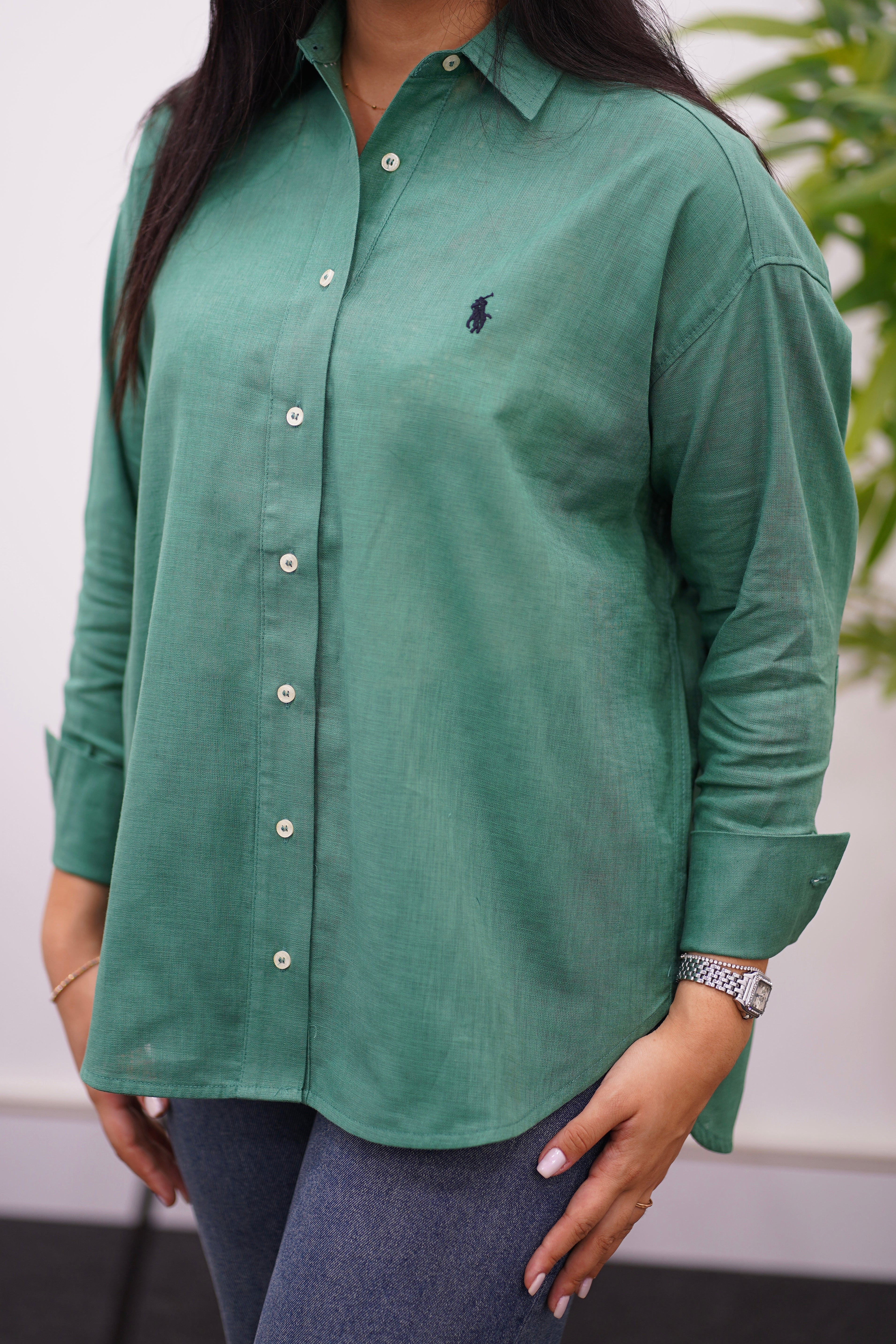 Chemise En lin - Verte