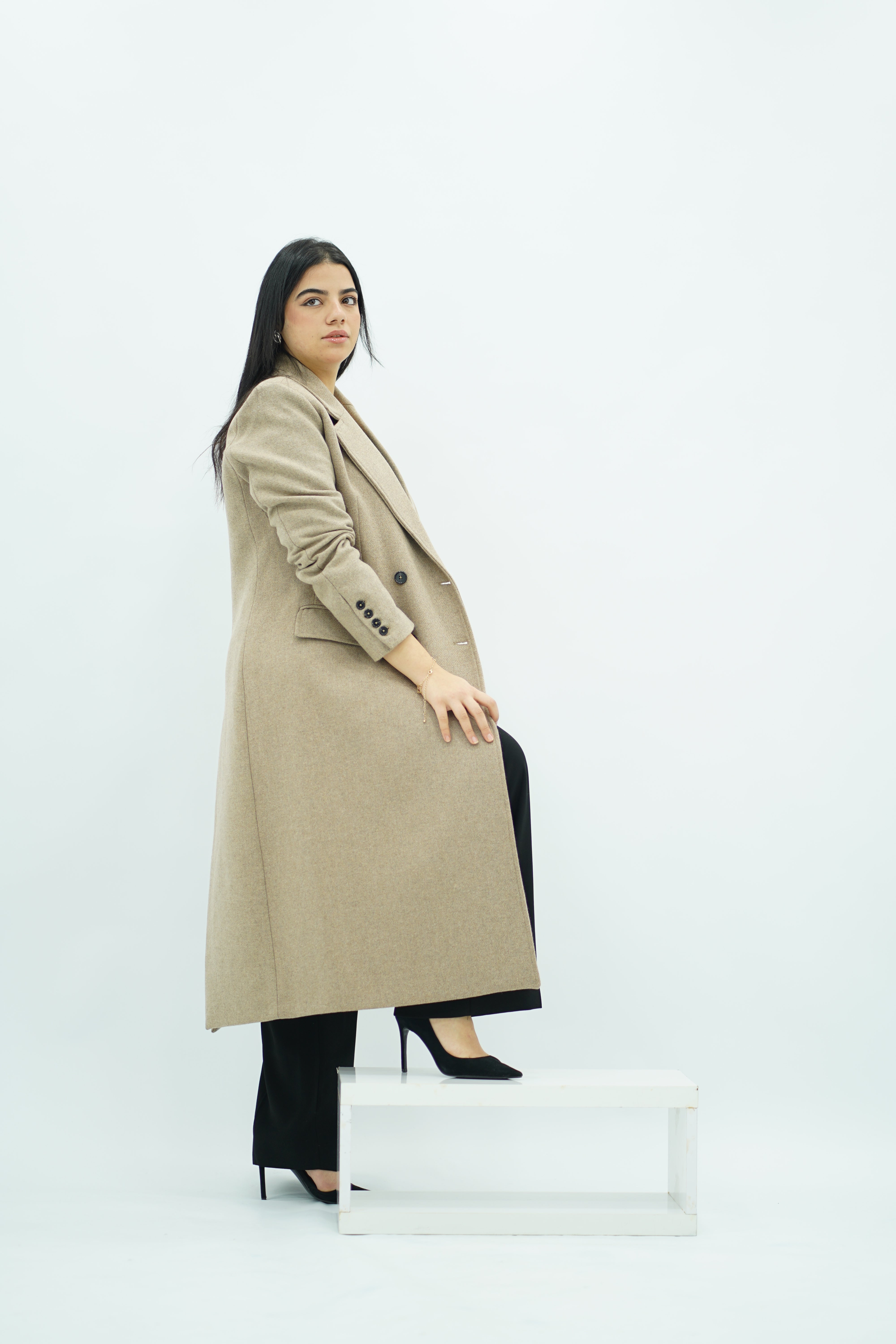 Manteau long ajusté