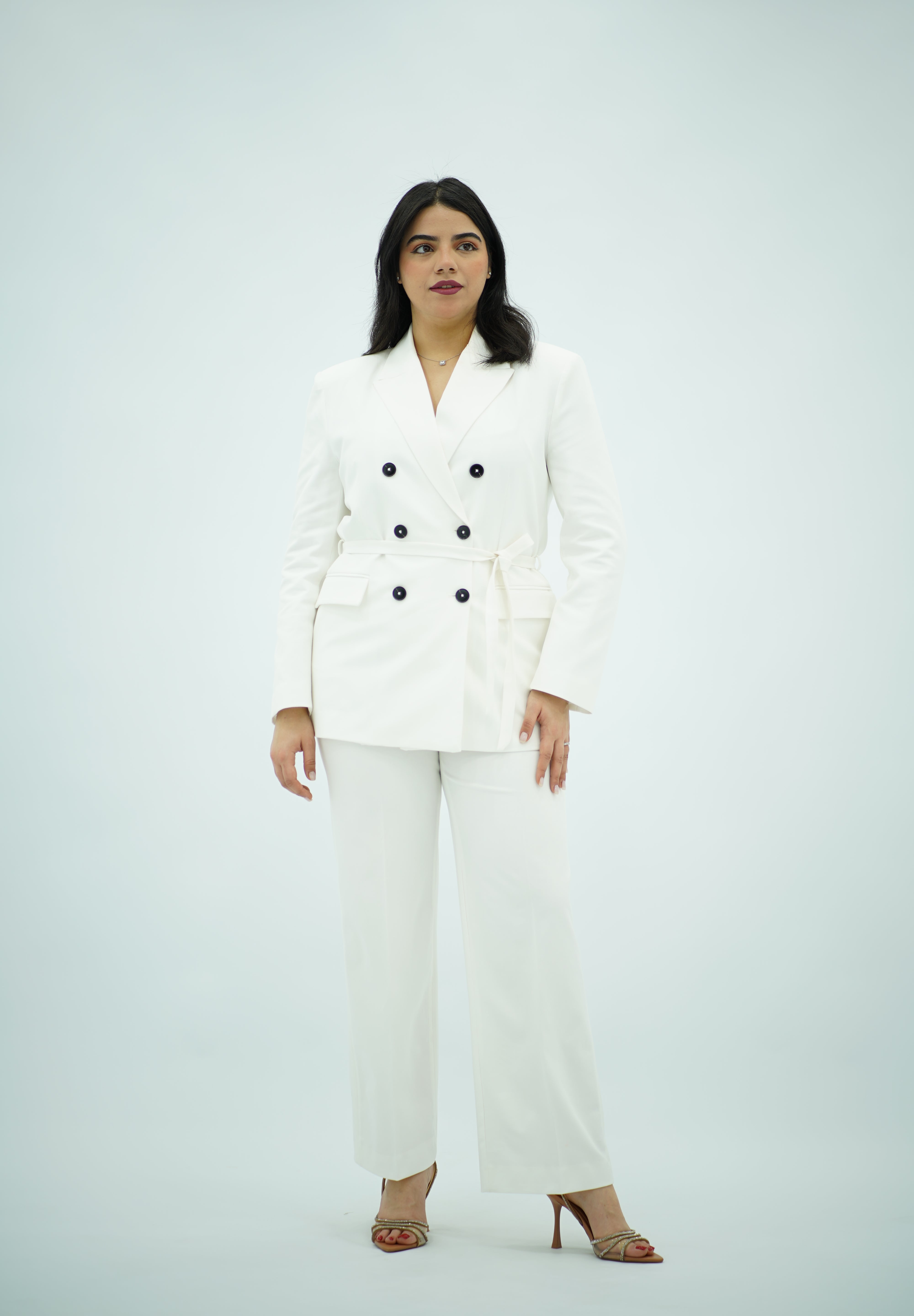 Tailleur en deux pièces, Blanc 🤍.