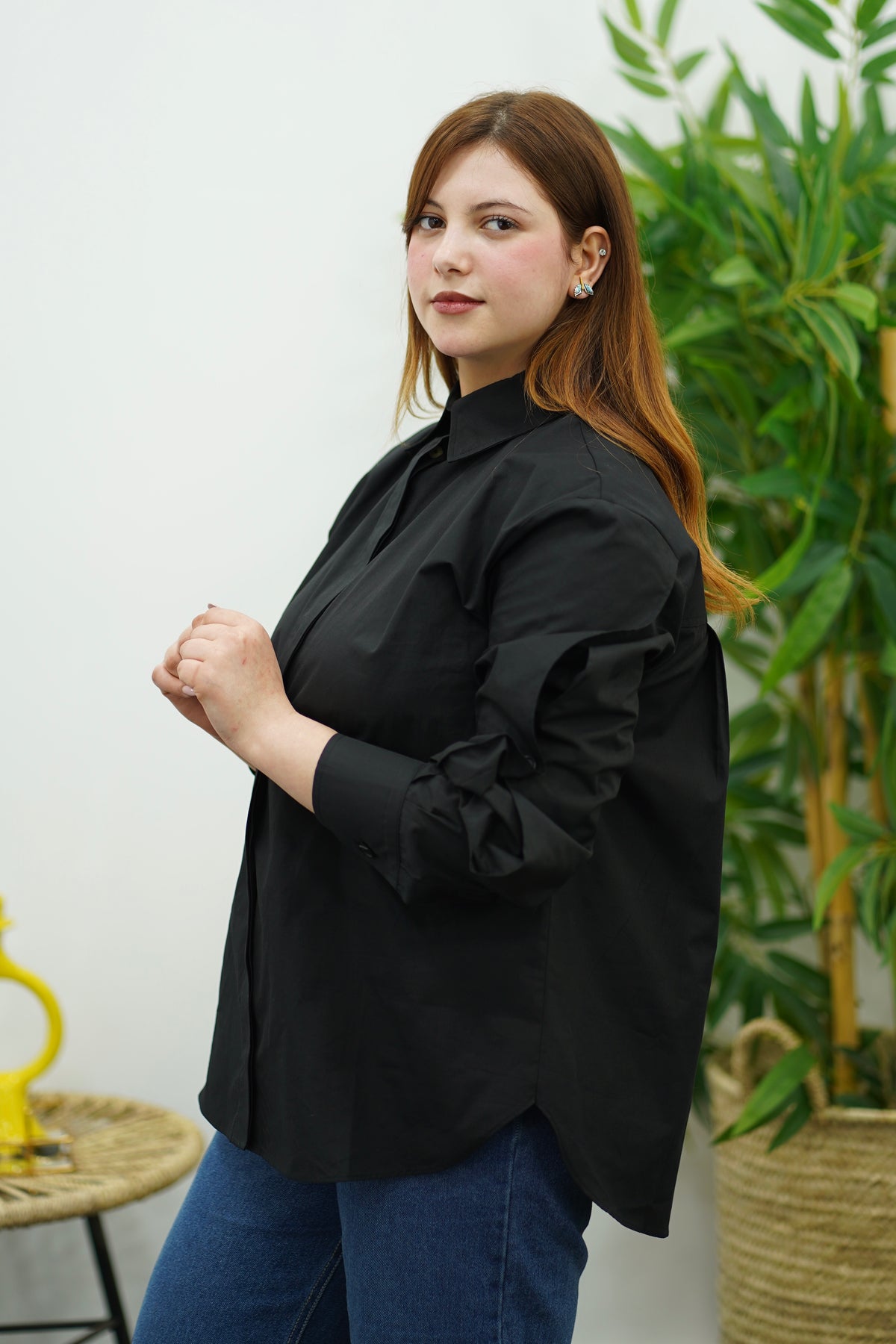 Chemise en Popeline Noir