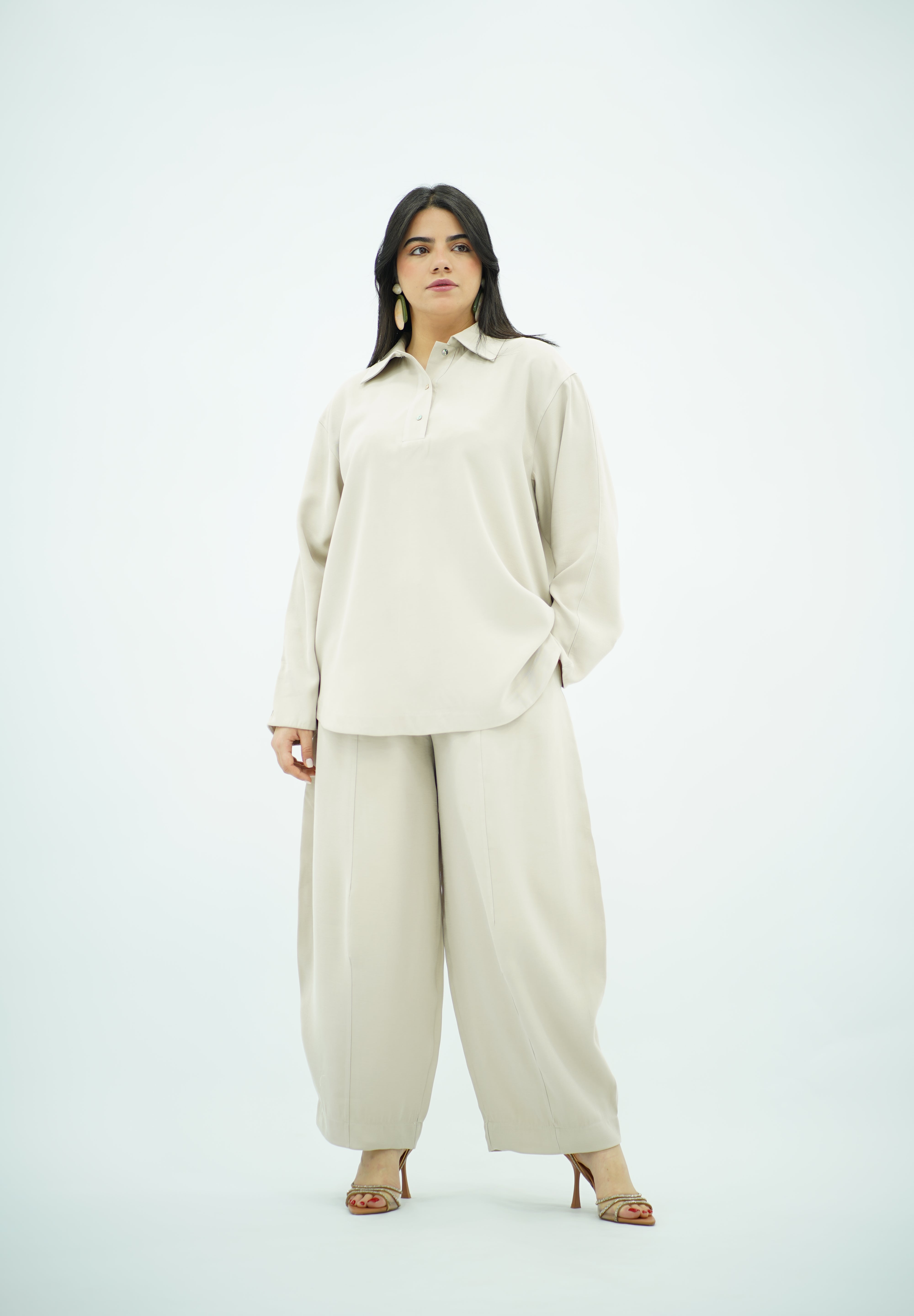 Ensemble Ballonné Blanc cassé