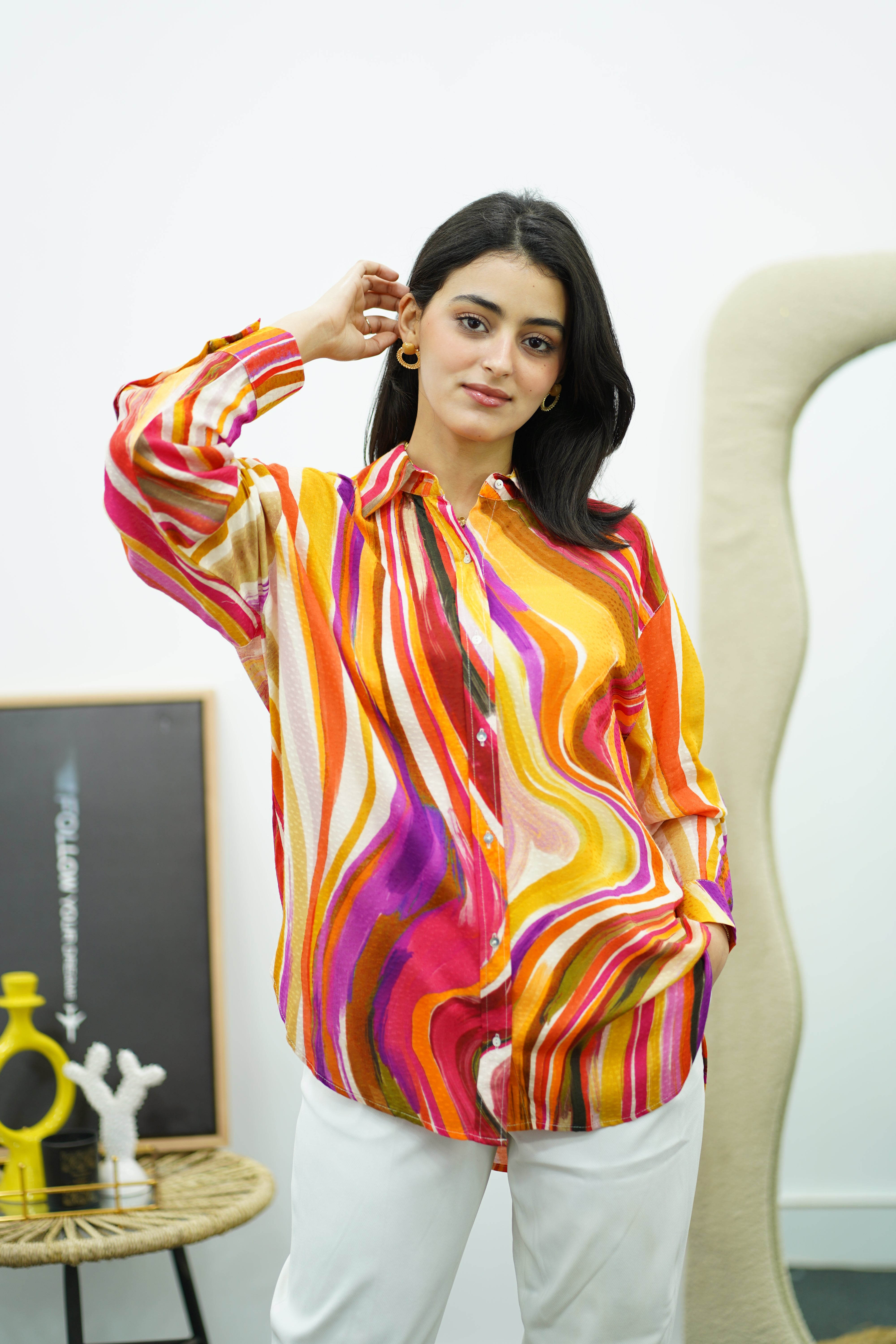 Chemise fluide imprimée