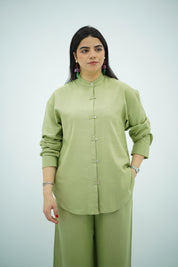 Ensemble En Lin Vert Pistache