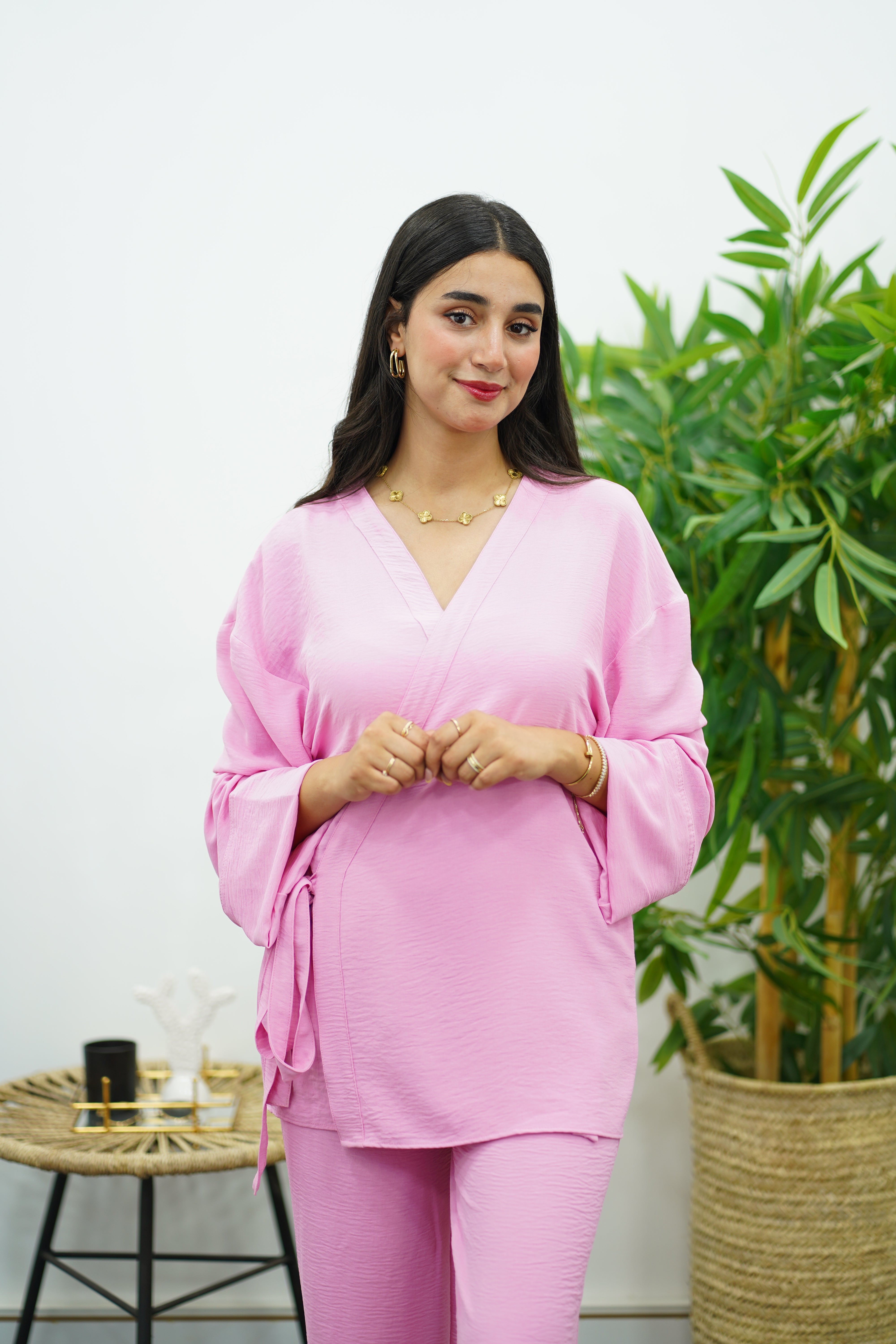 Ensemble Croisé - Rose