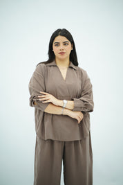 Ensemble Détente en Tencel Marron Glacé