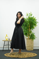 Robe En Popline - Noir