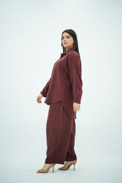Ensemble Style Ballonné Bordeaux