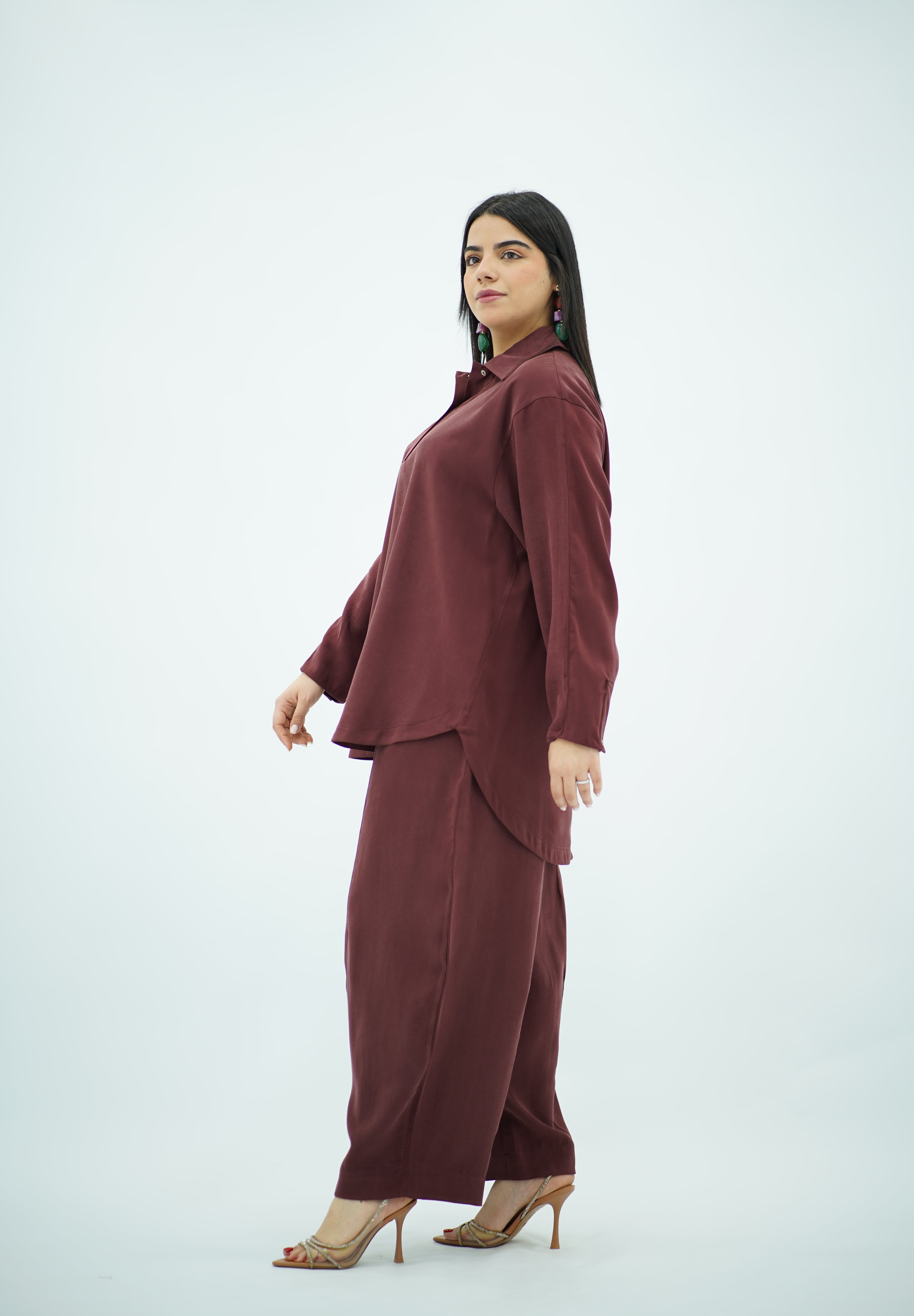 Ensemble Style Ballonné Bordeaux