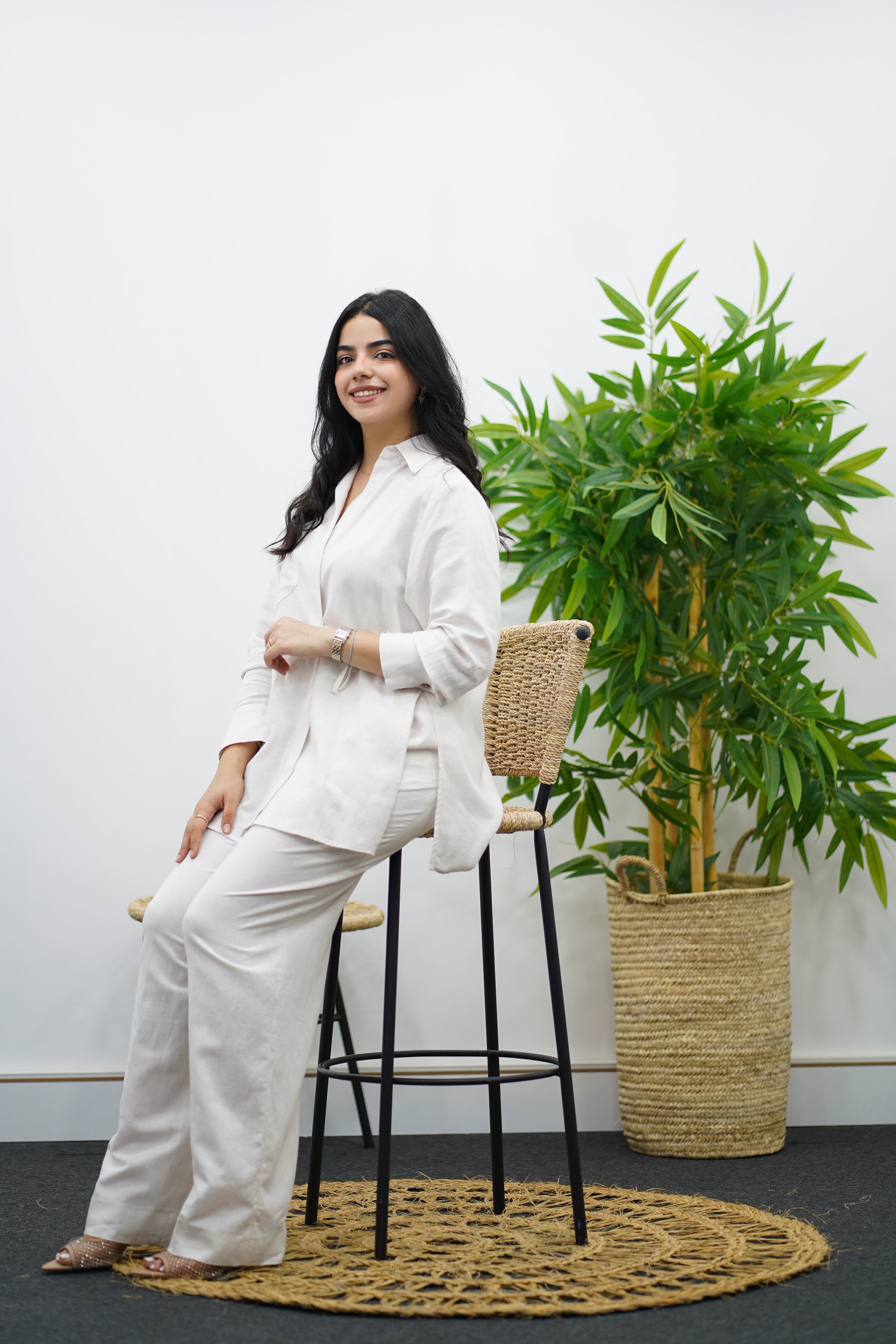 Ensemble En lin - Blanc