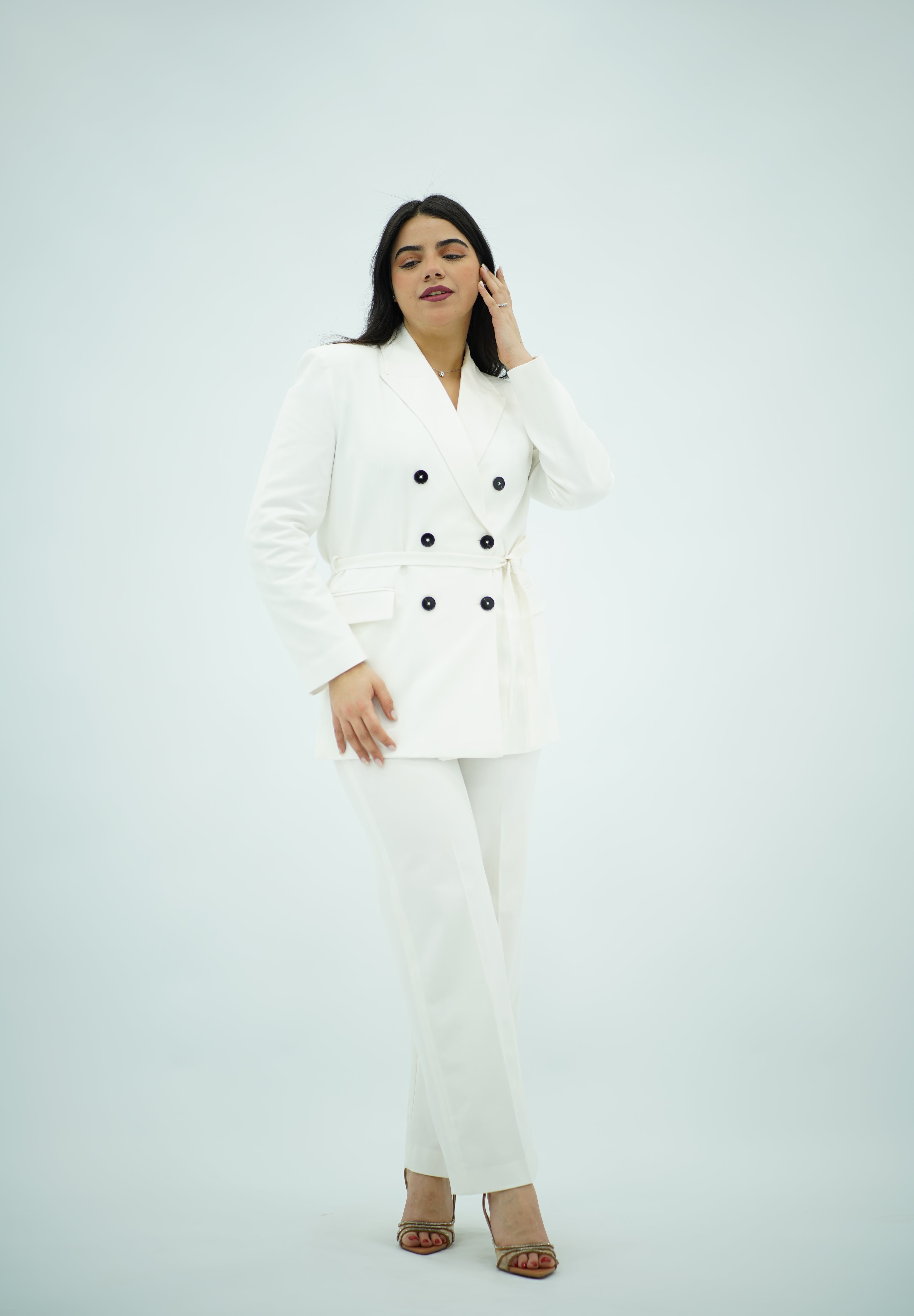 Tailleur en deux pièces, Blanc 🤍.