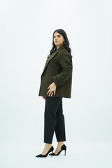 Manteau court oversize Kaki