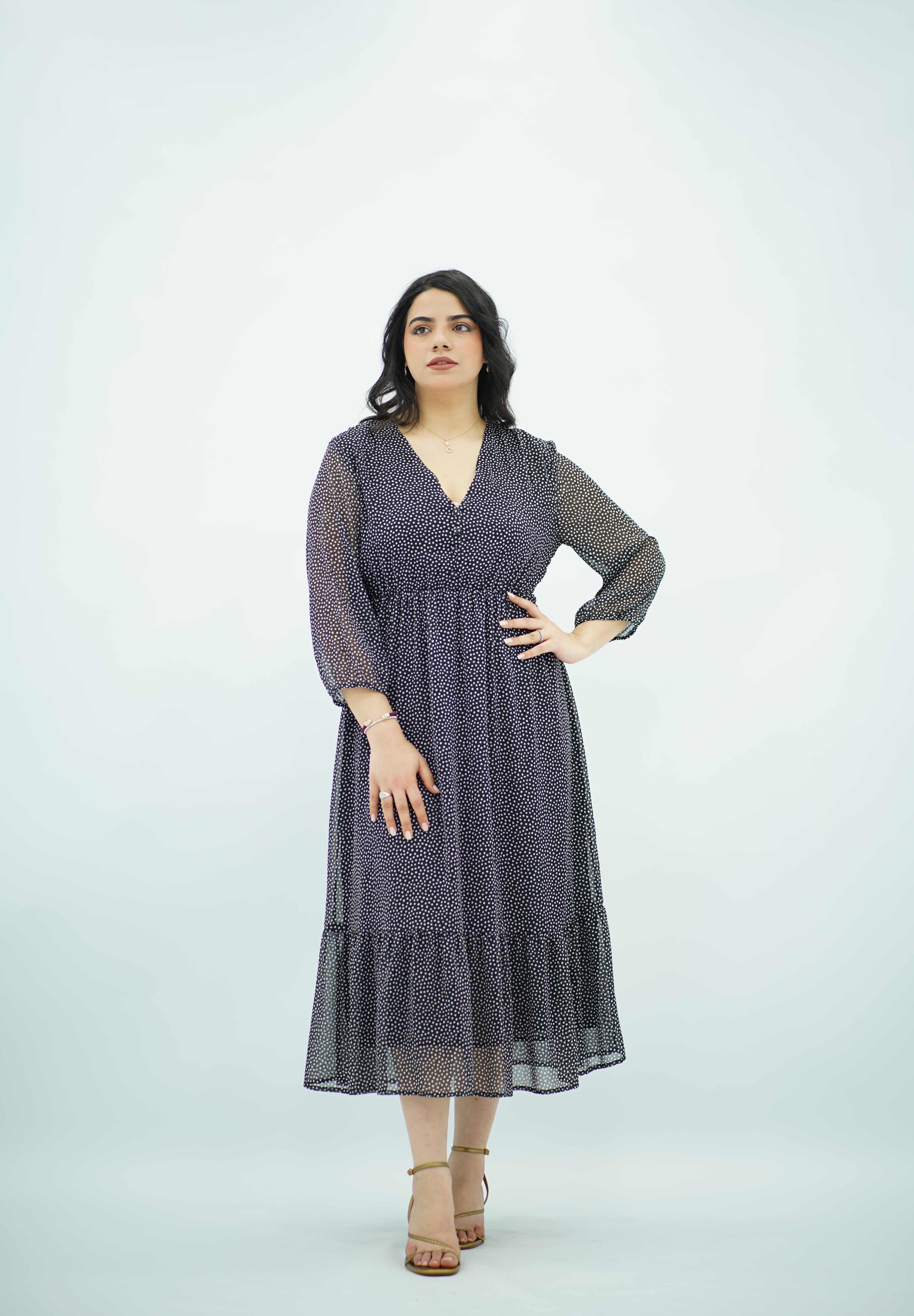 Robe Fluide à Volants – Imprimé
