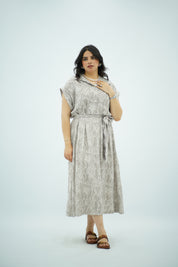Robe Longue à Imprimé Texturé