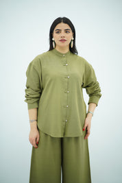 Ensemble En lin Vert anis