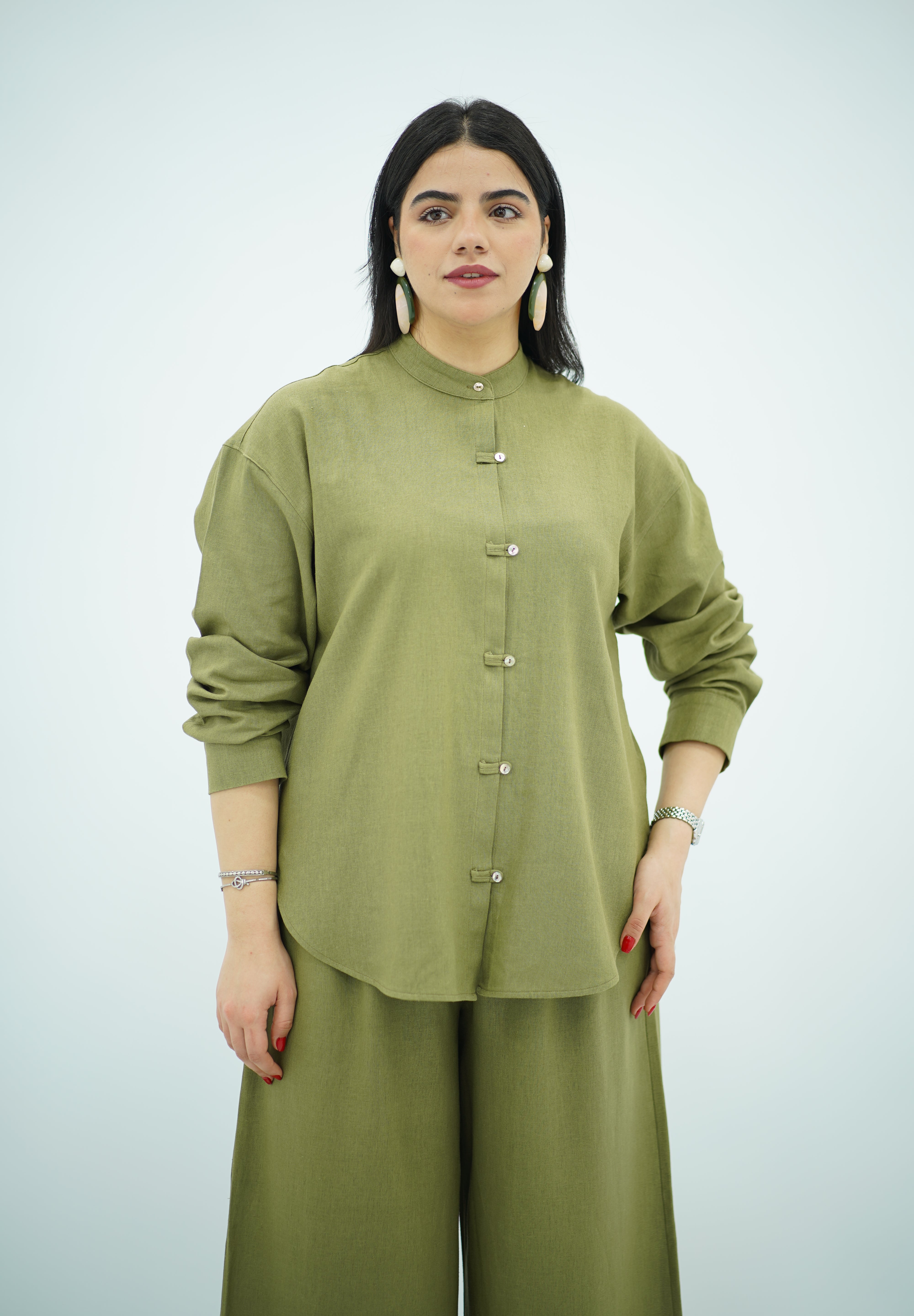 Ensemble En lin Vert anis