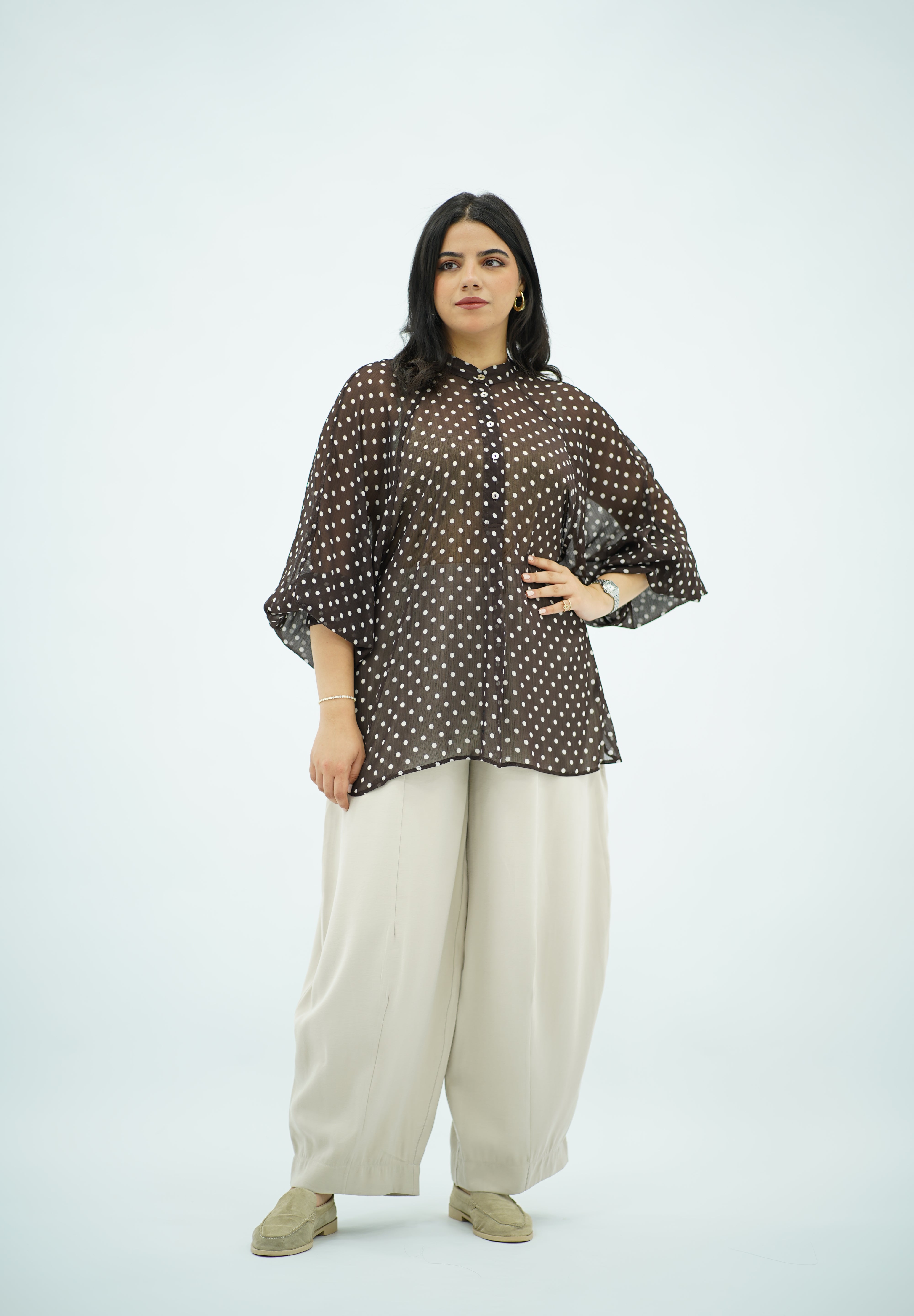 Chemise En mousseline Imprimée polkadot