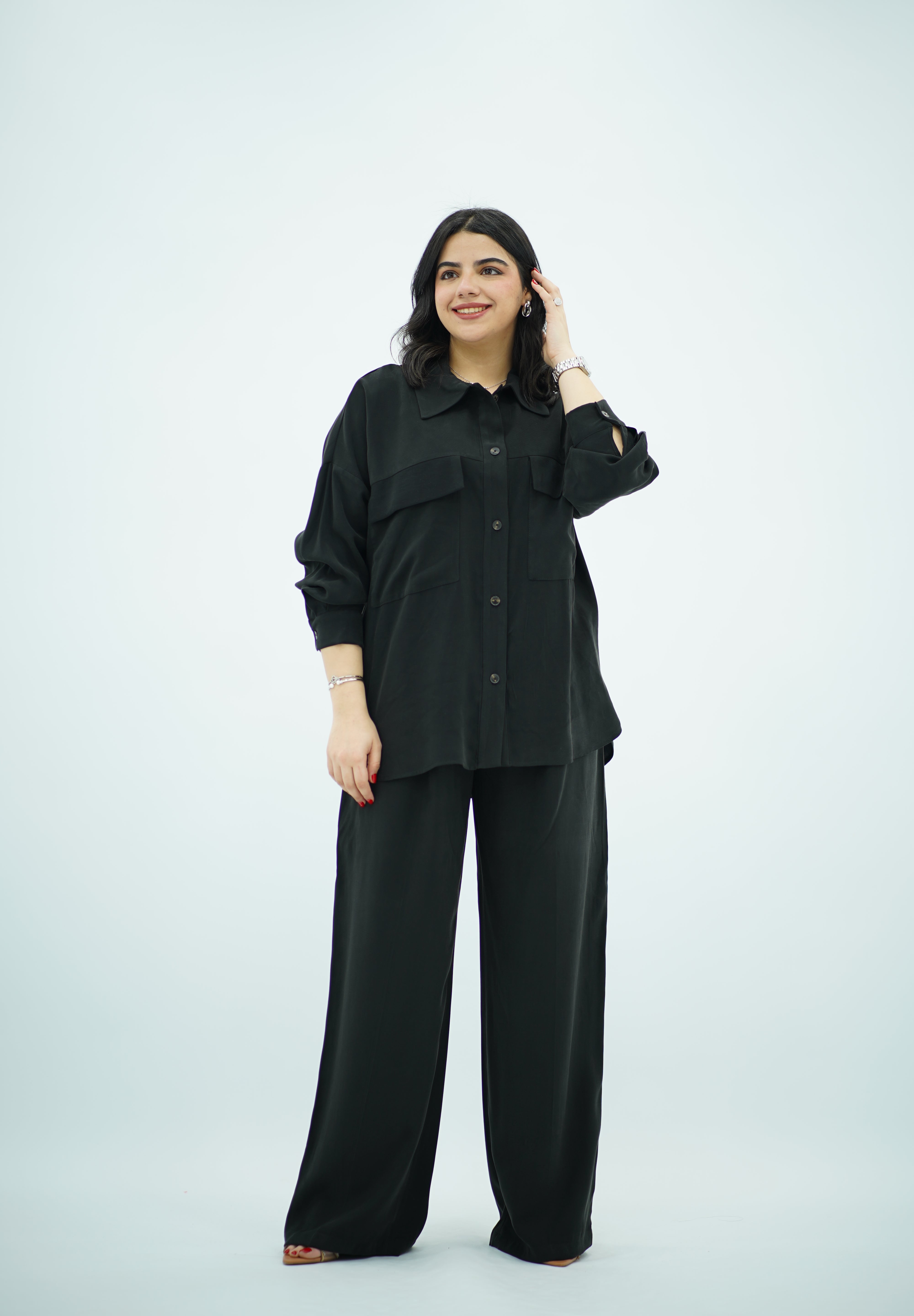 Ensemble Noir En Tencel