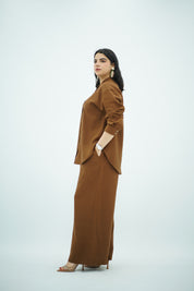 Ensemble en Lin Marron