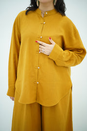 Ensemble en lin Moutarde