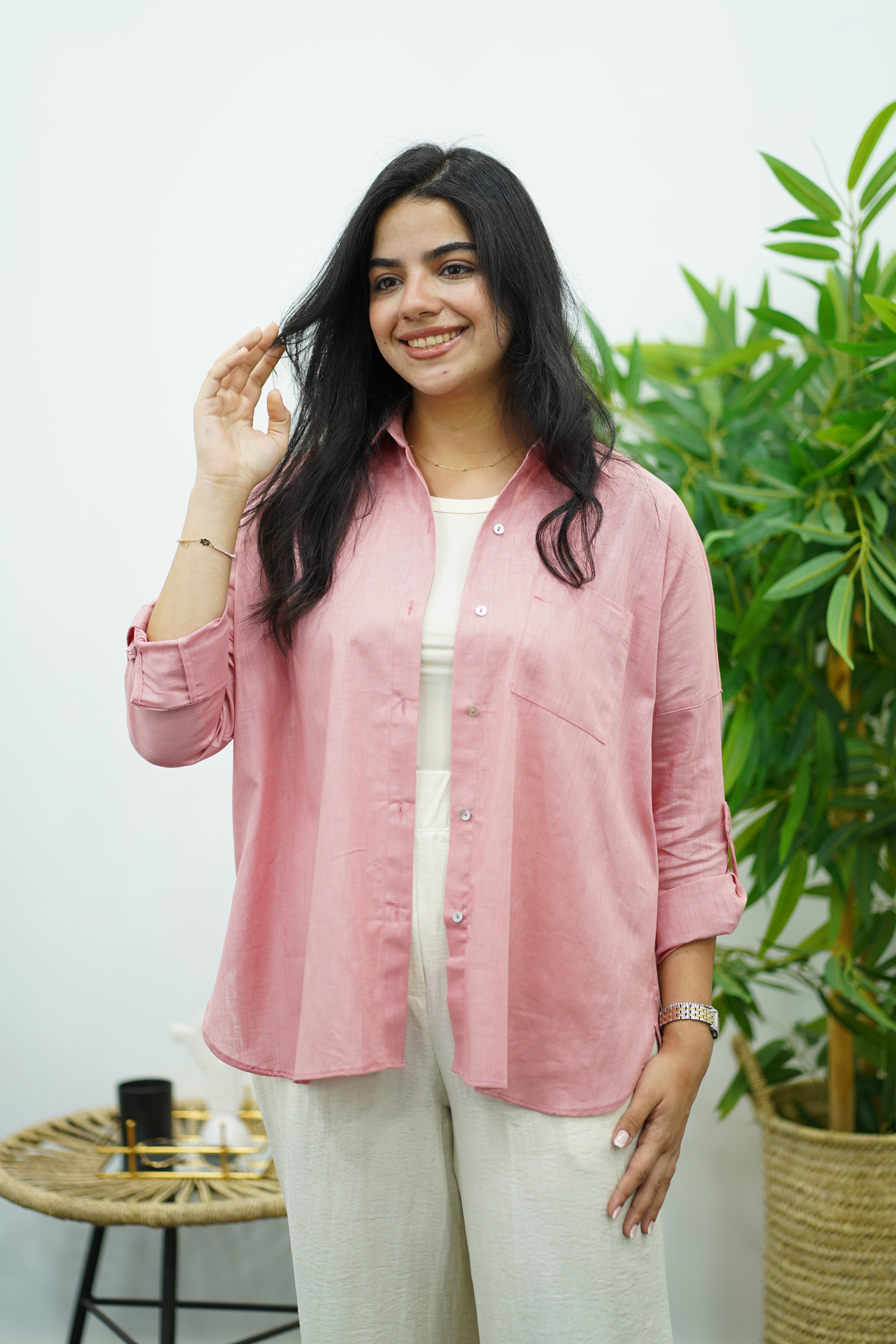 Chemise En Lin - Rose