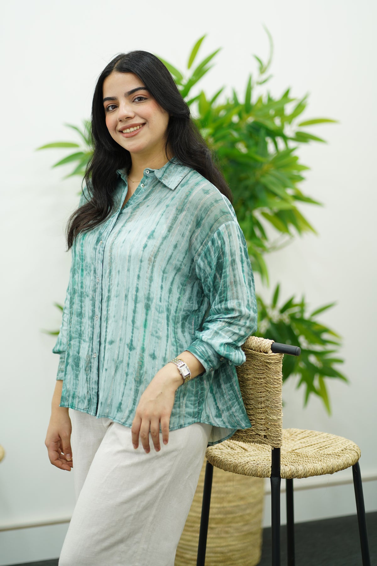 Chemise Verte à effet dégradé