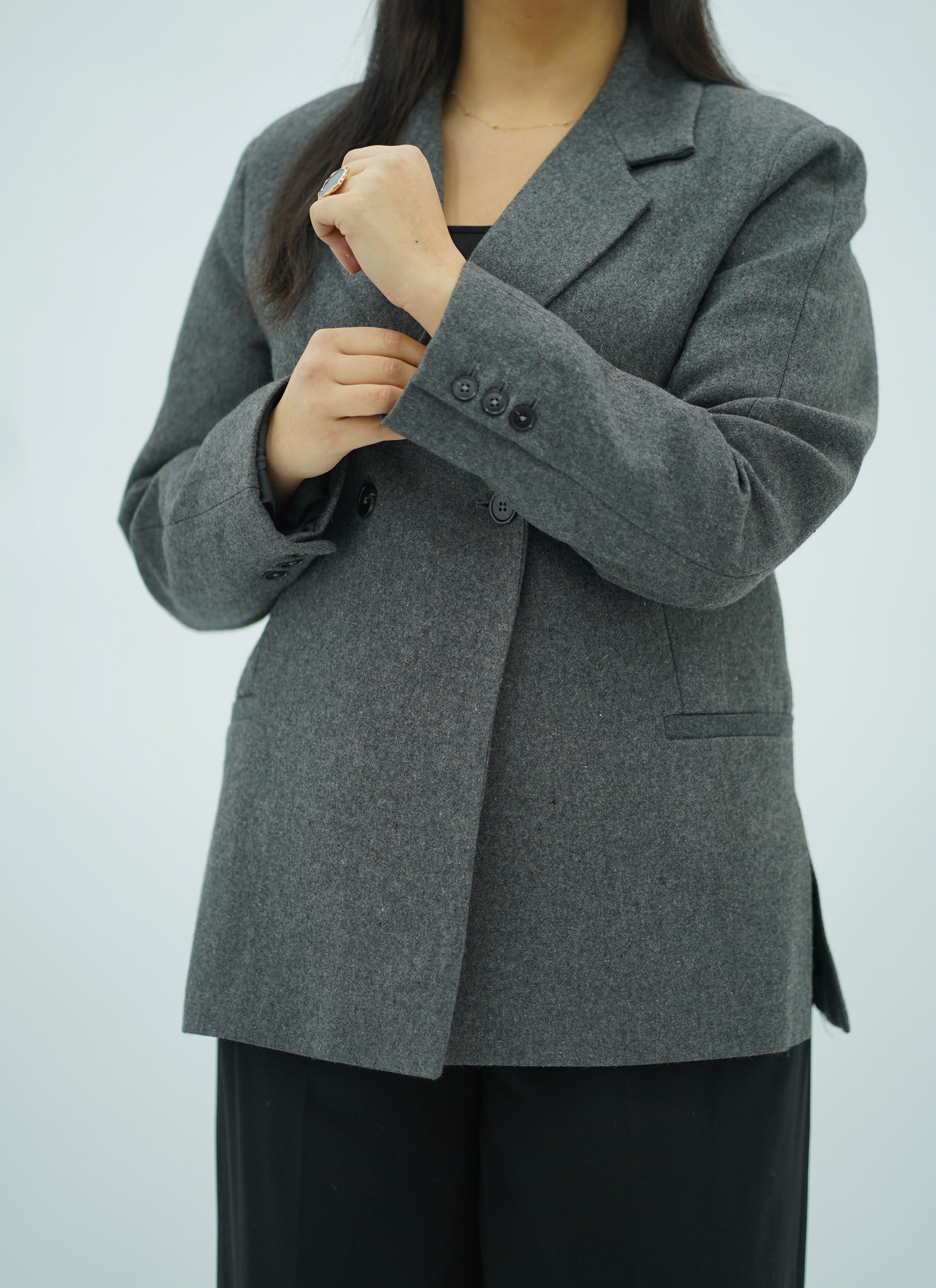 Blazer Oversize Gris Anthracite