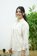 Chemise En lin brodé