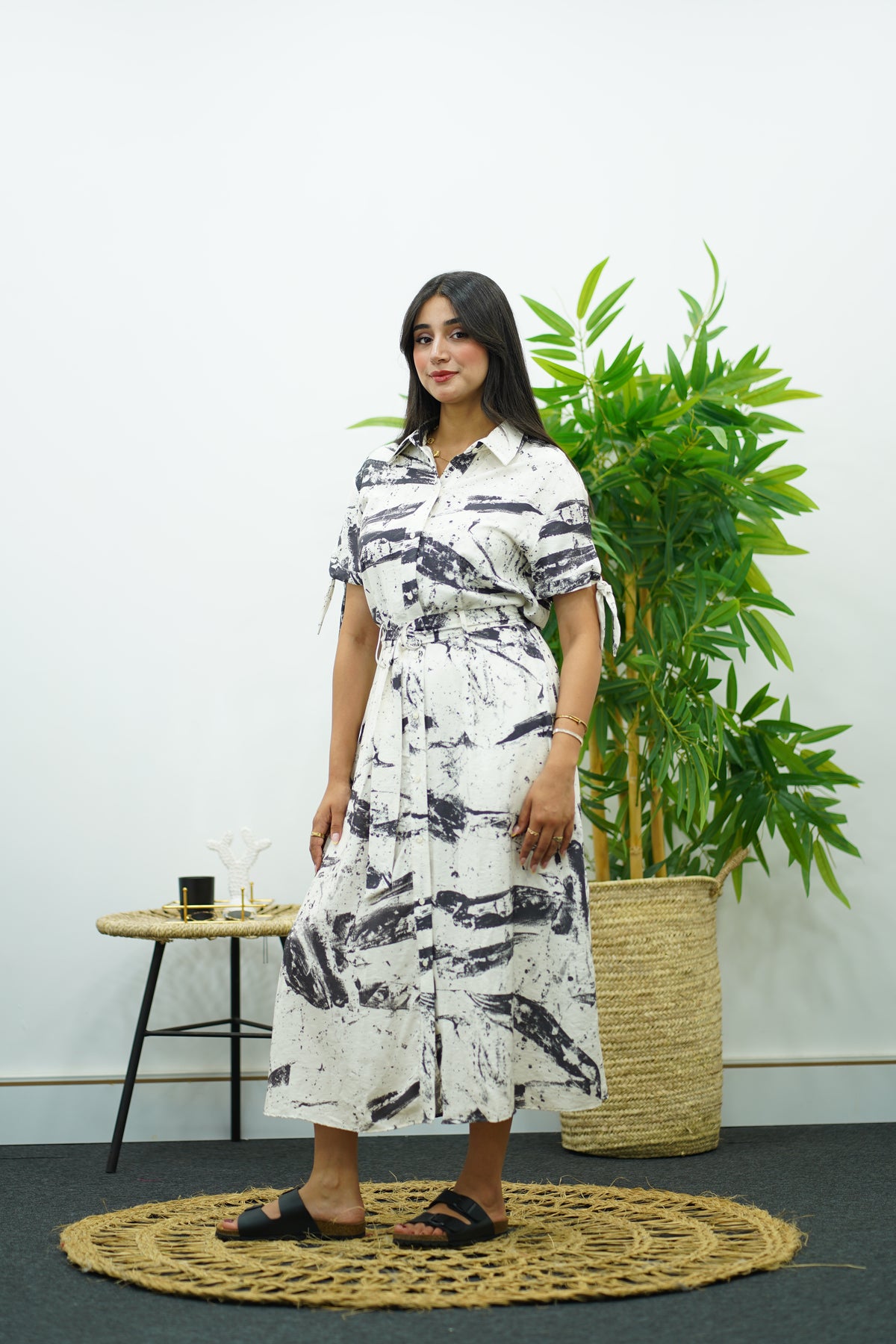 Robe longue à imprimé