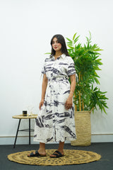 Robe longue à imprimé