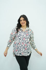 Chemise En Lin à motifs