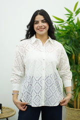 Chemise en Broderie Anglaise - blanche