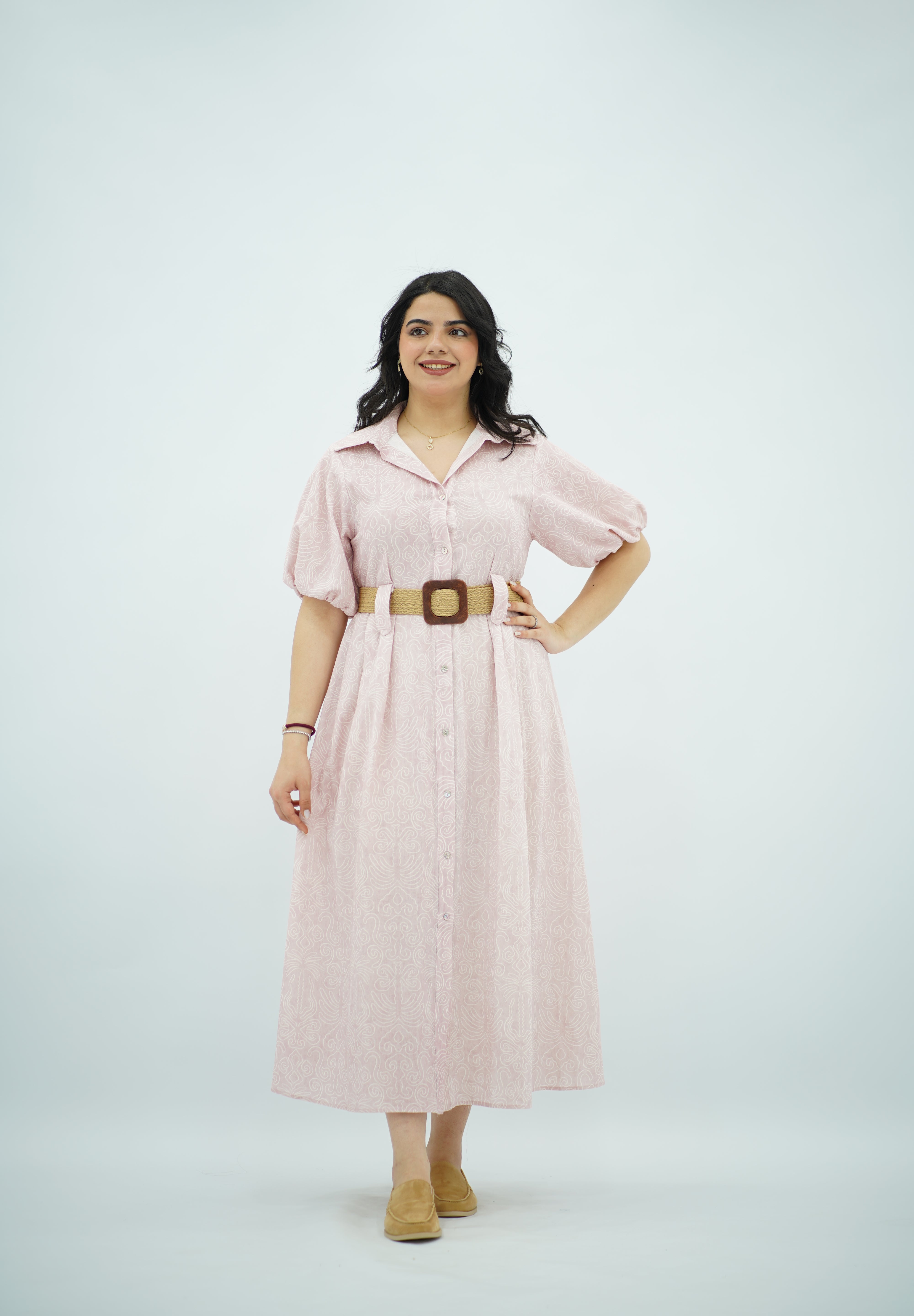 Robe Midi fluide Rose bébé