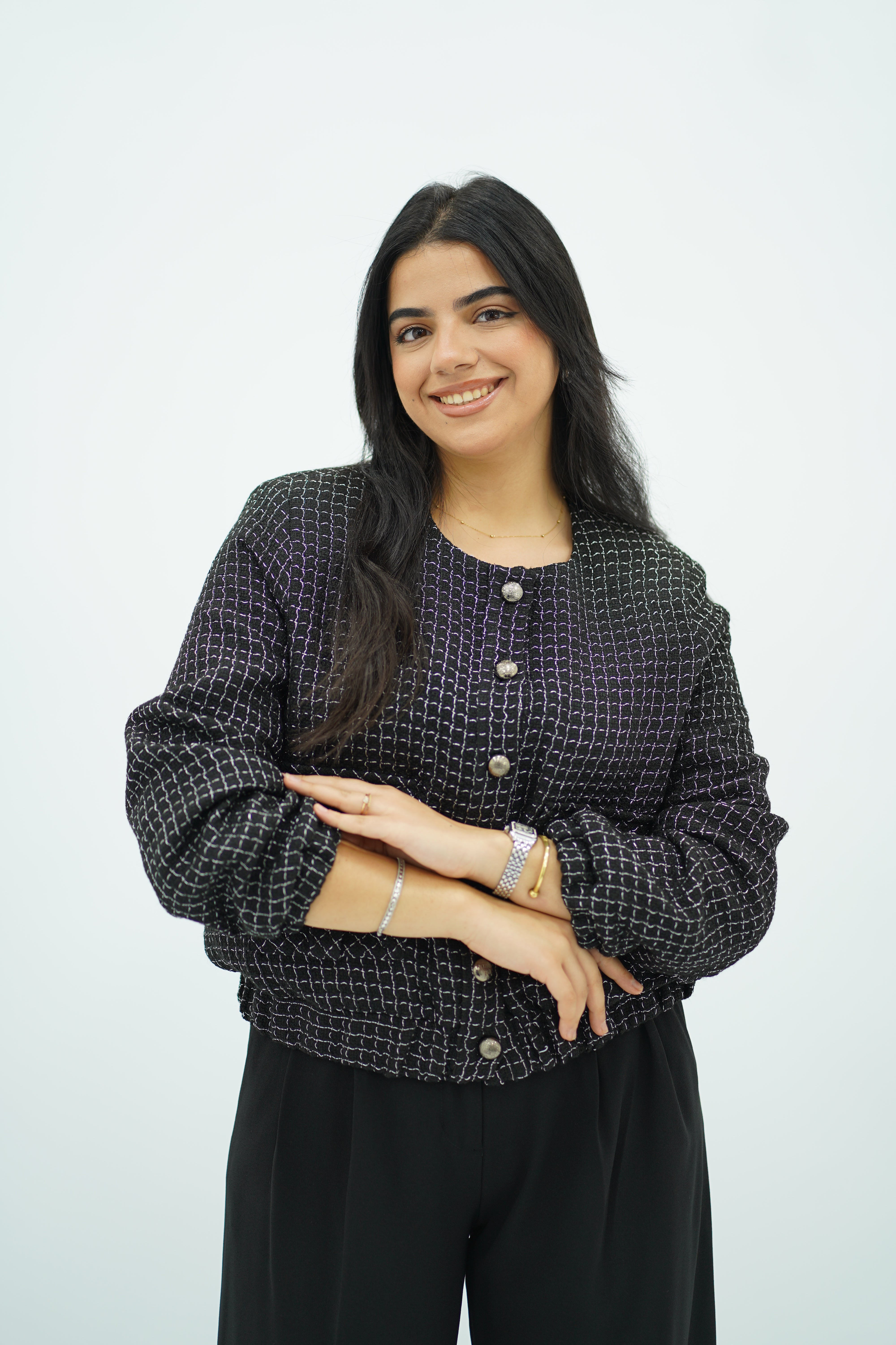 Bomber en tweed chic