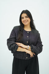 Bomber en tweed chic