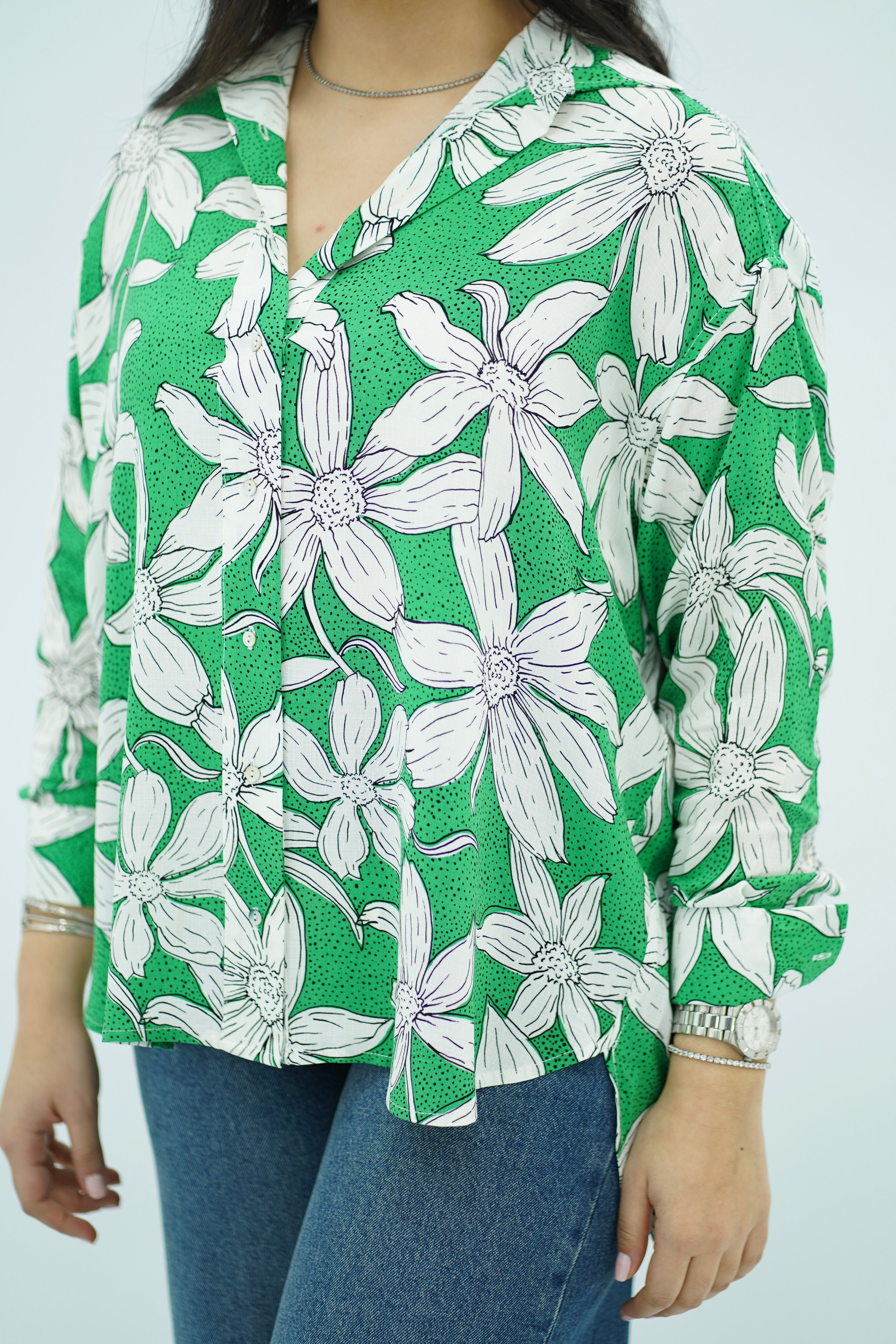 Chemise florale en Lin 💚