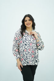 Chemise En Lin à motifs