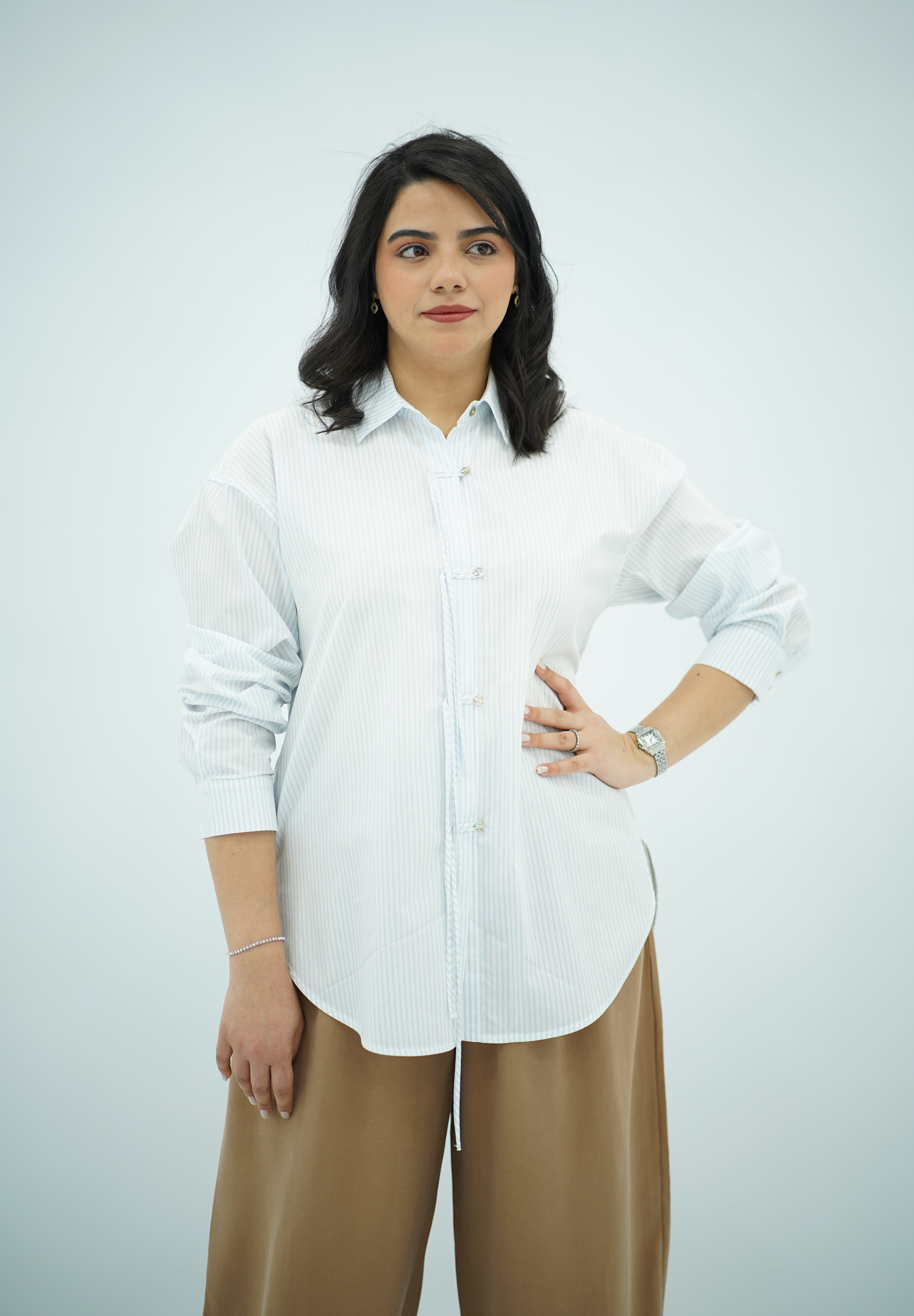 Chemise Rayée a bleu ciel