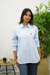 Chemise Bleu ciel rayé Slim-fit