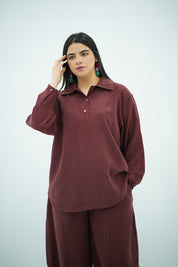 Ensemble Style Ballonné Bordeaux
