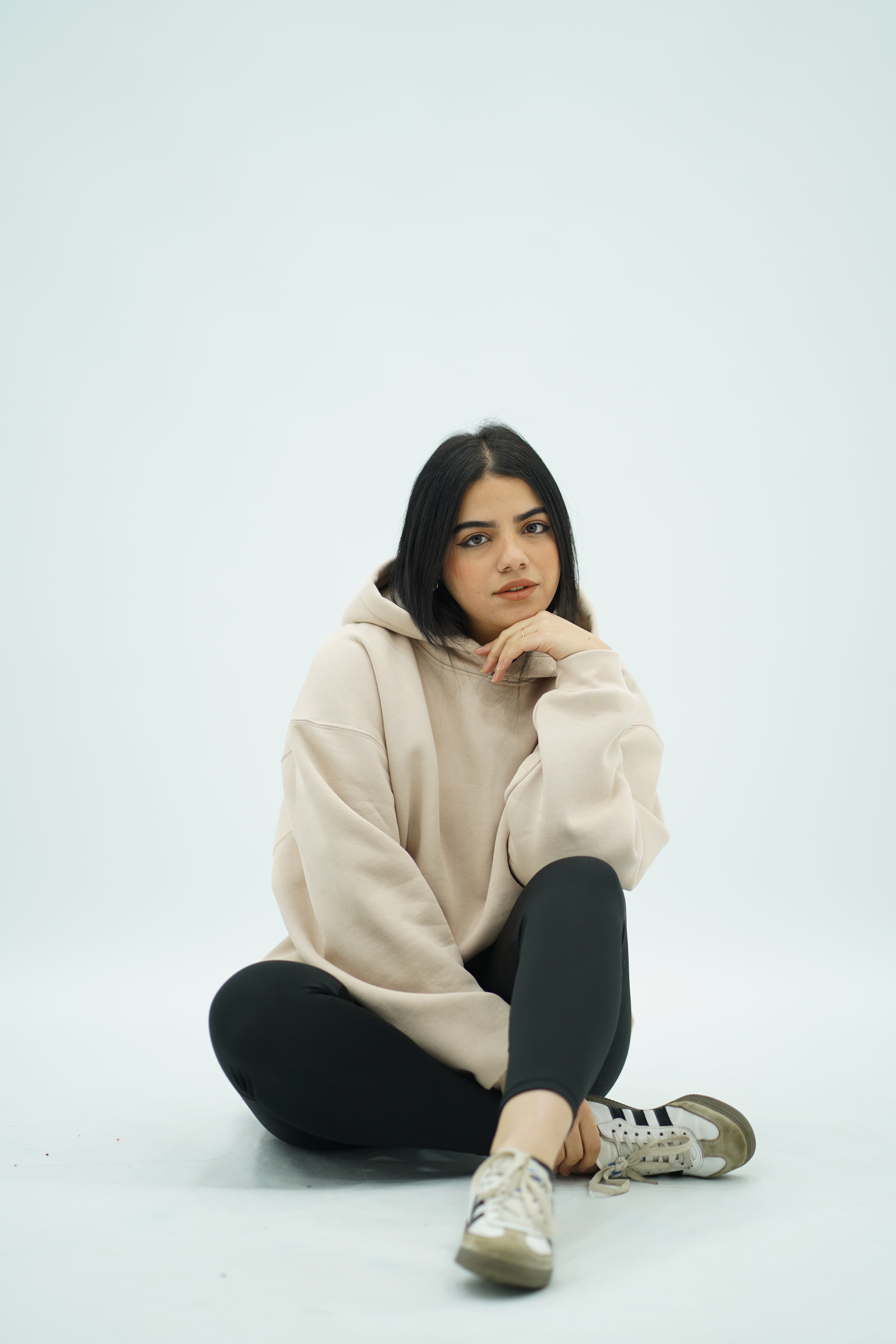 Capuche oversize en Beige clair