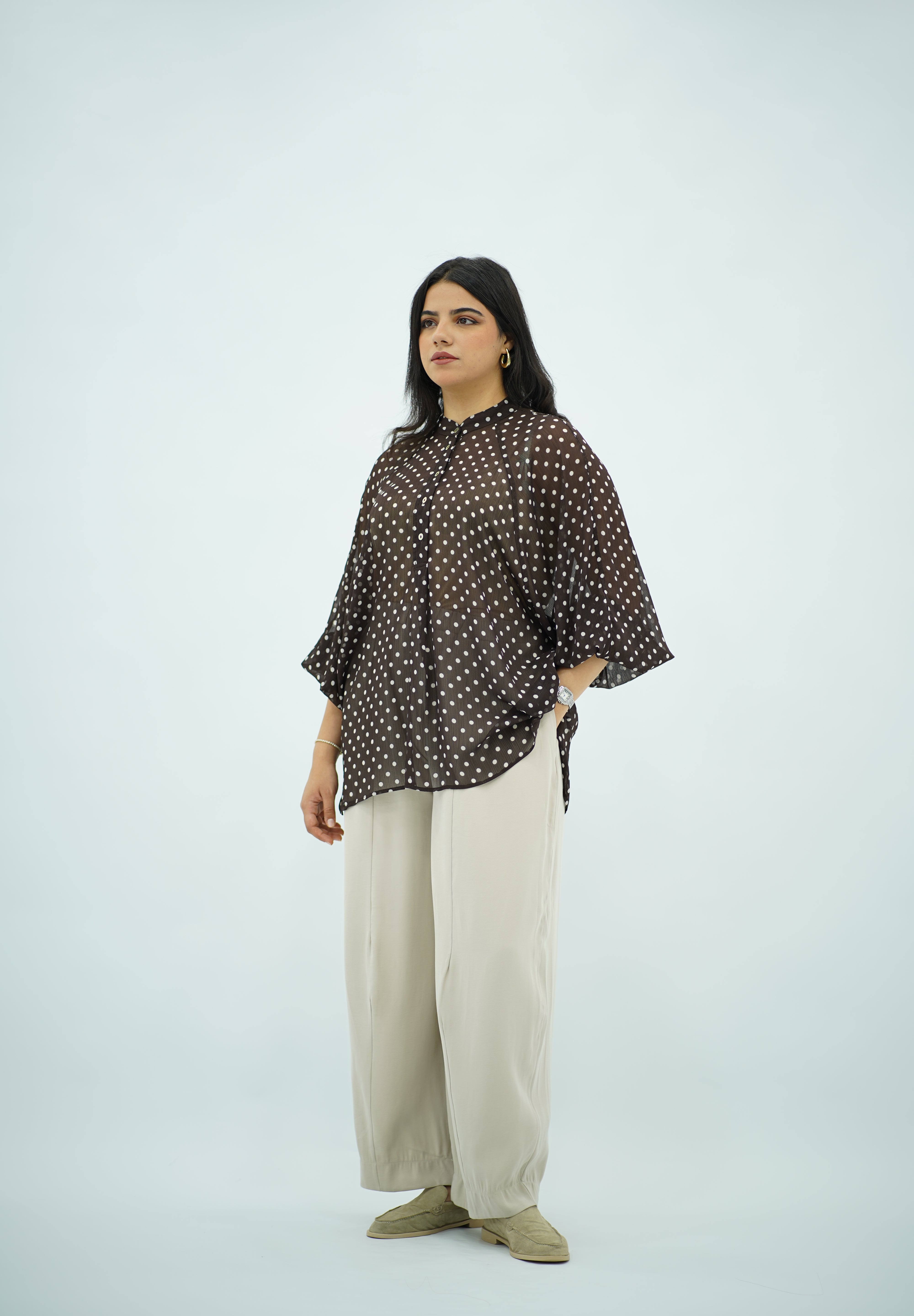 Chemise En mousseline Imprimée polkadot