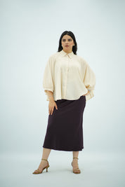 Chemise Blanc cassé En Mousseline
