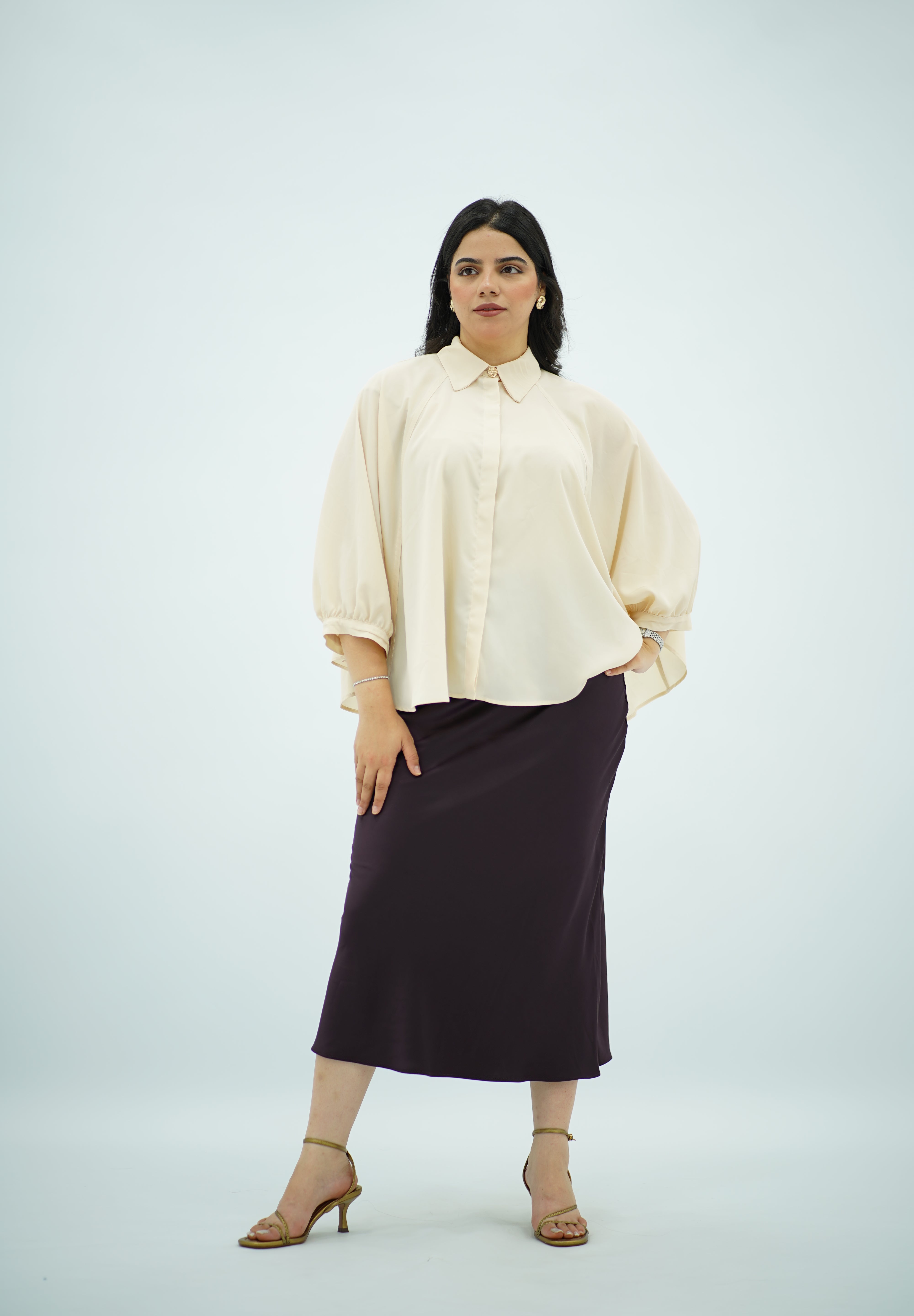 Chemise Blanc cassé En Mousseline