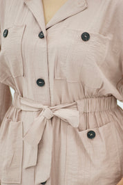 Ensemble fluide ceinturé Rose poudré