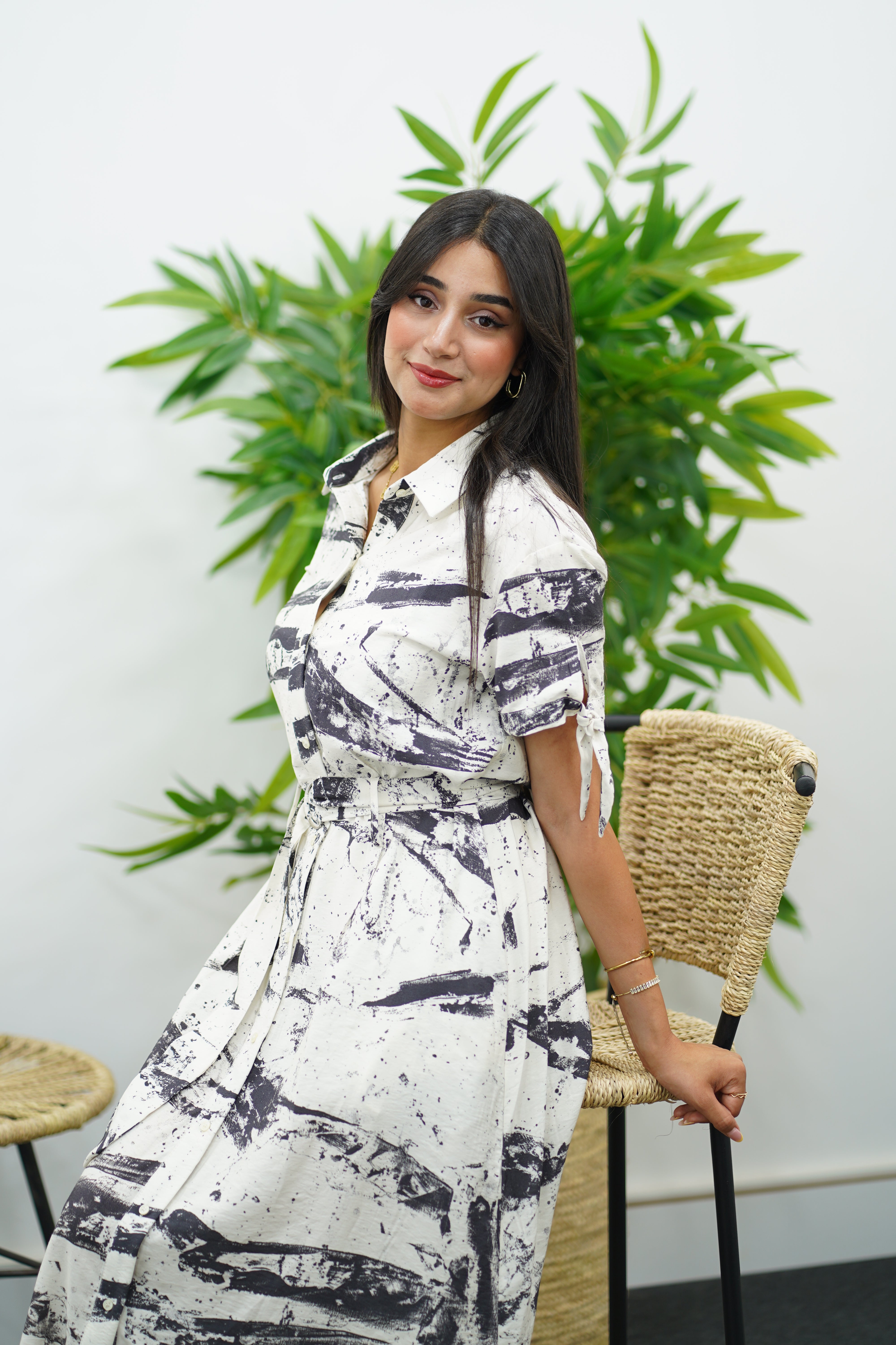 Robe longue à imprimé