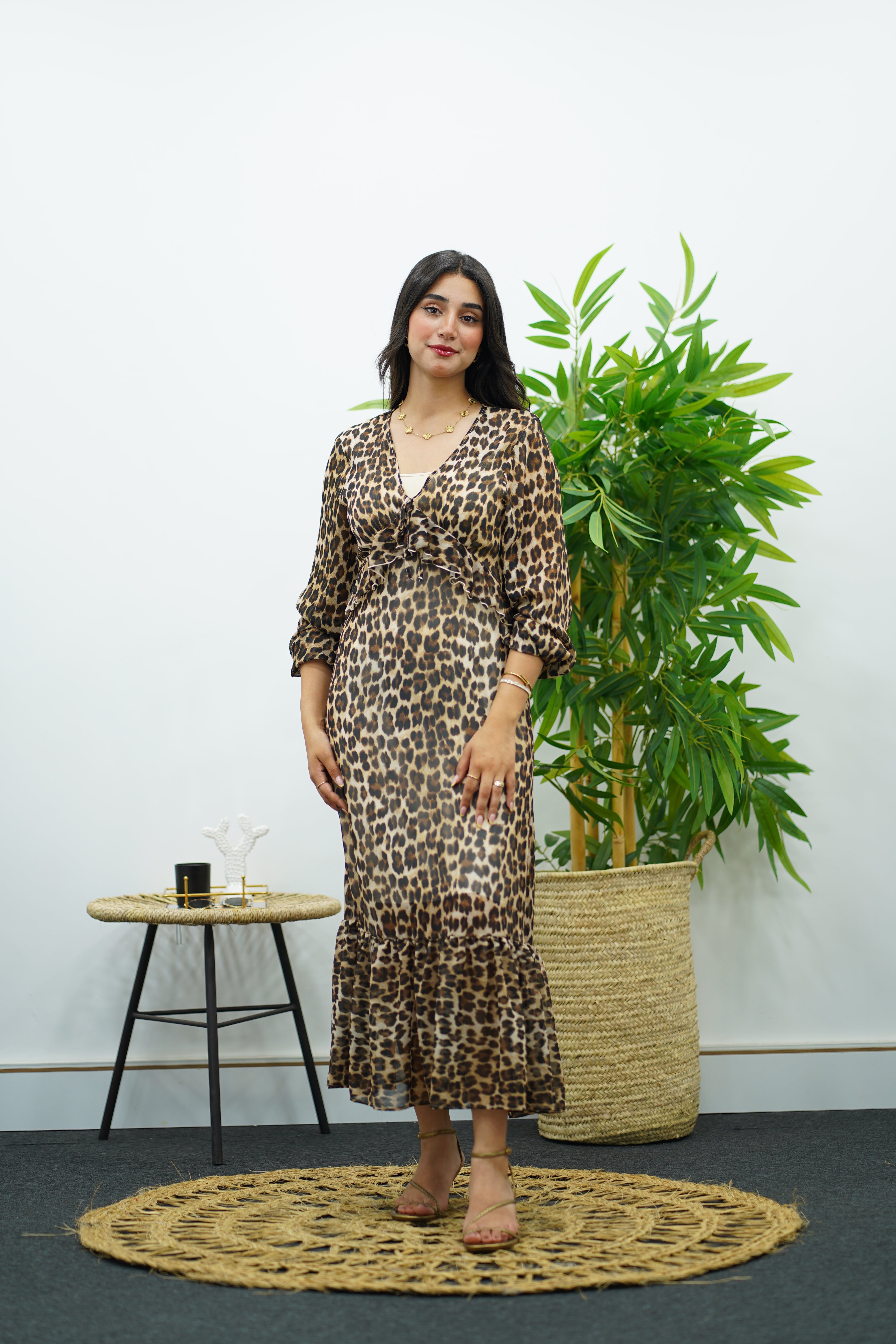 Robe à l’imprimé fluide léopard