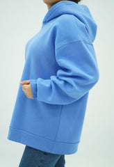 Capuche Bleu turquoise oversize