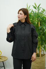 Chemise en Popeline Noir