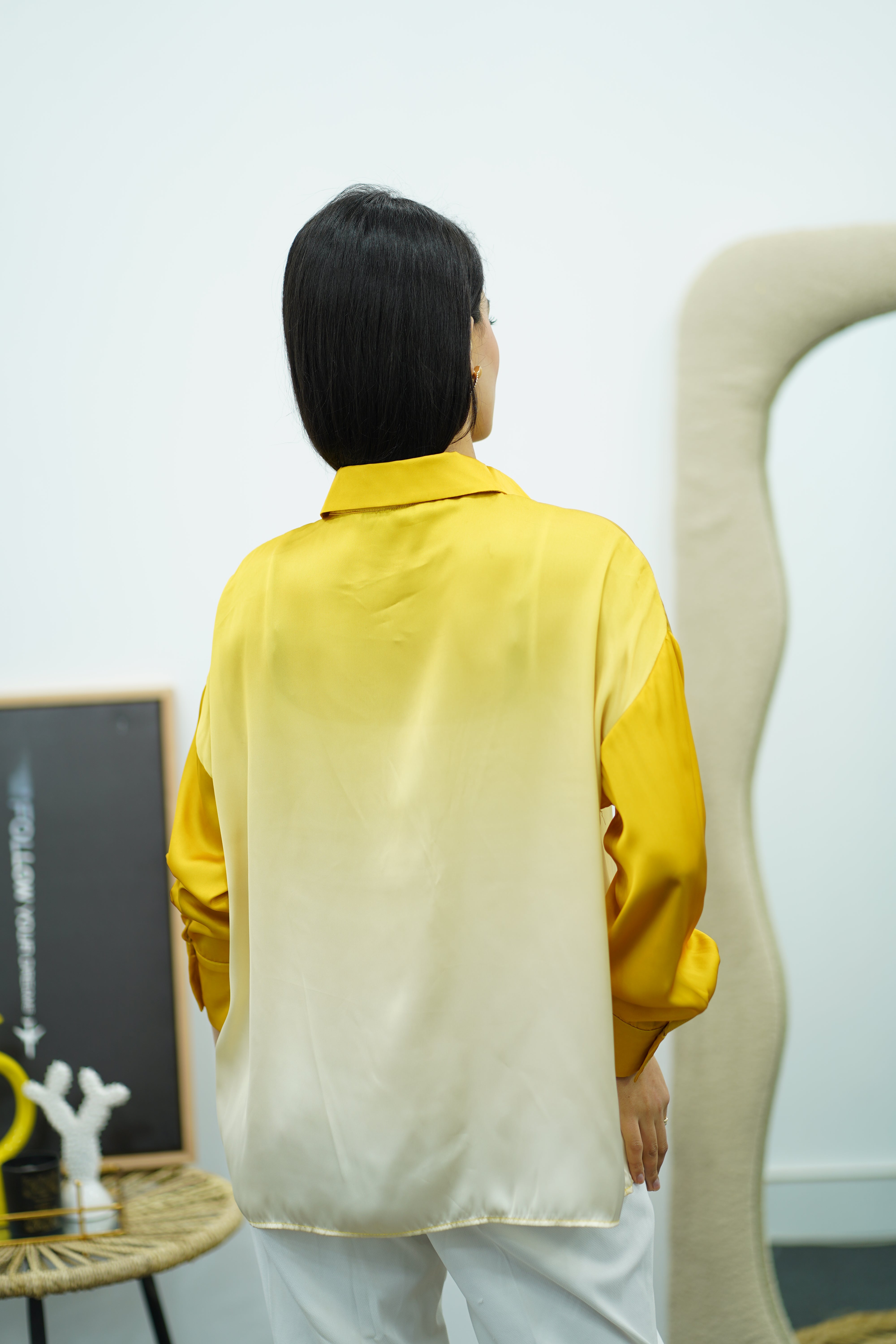 Chemise satinée fluide