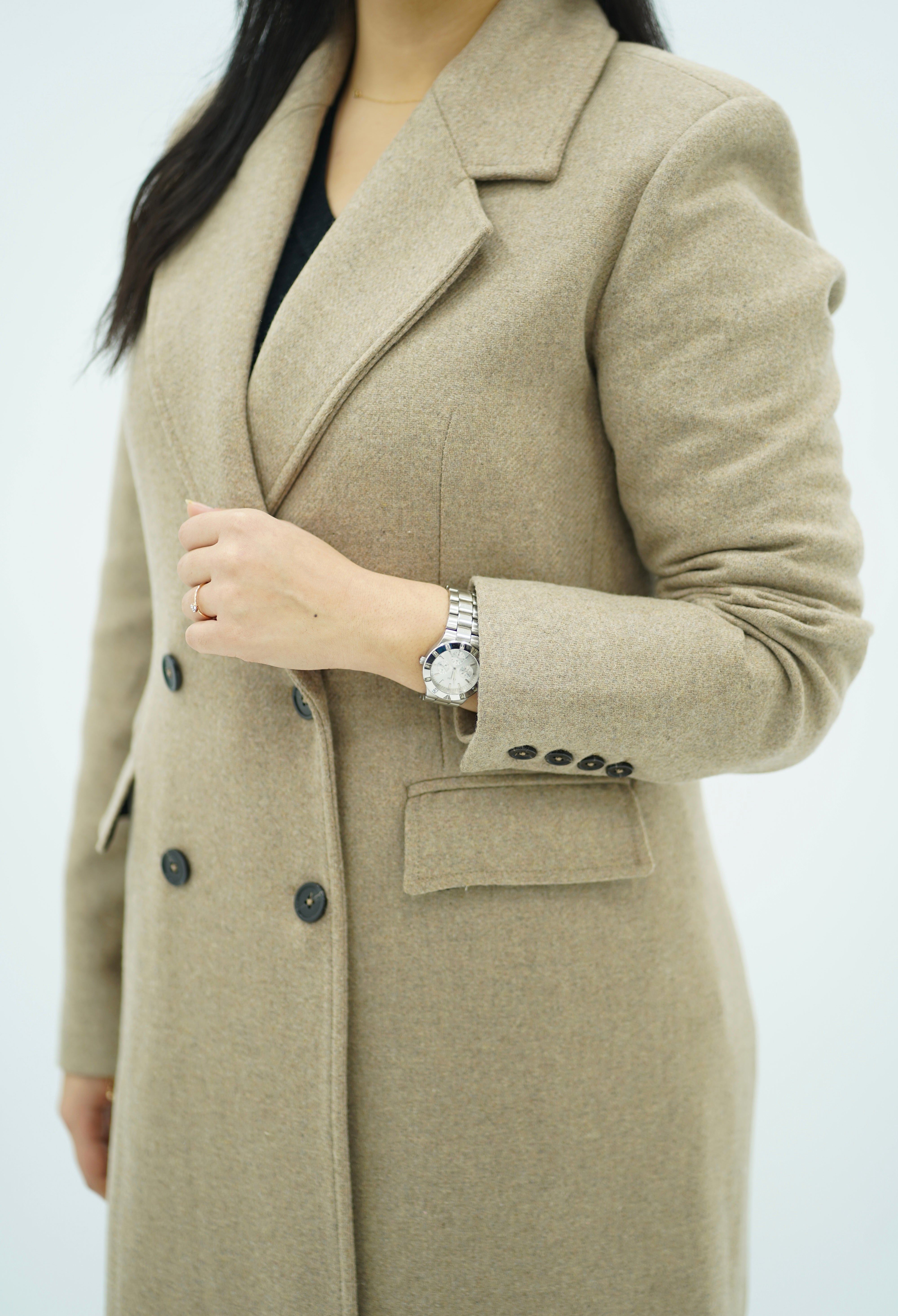 Manteau long ajusté